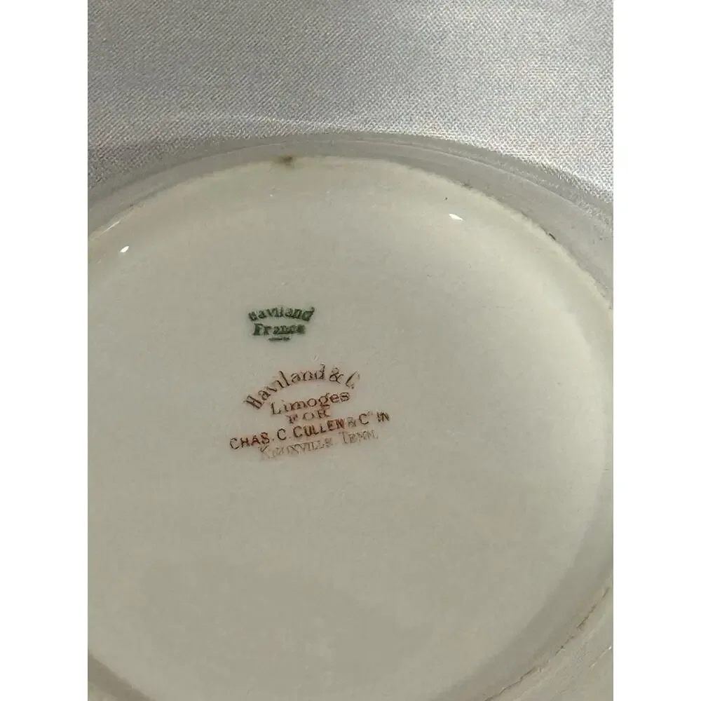 Set of 6 Antique Haviland & Co. Limoges France Floral Berry Bowls